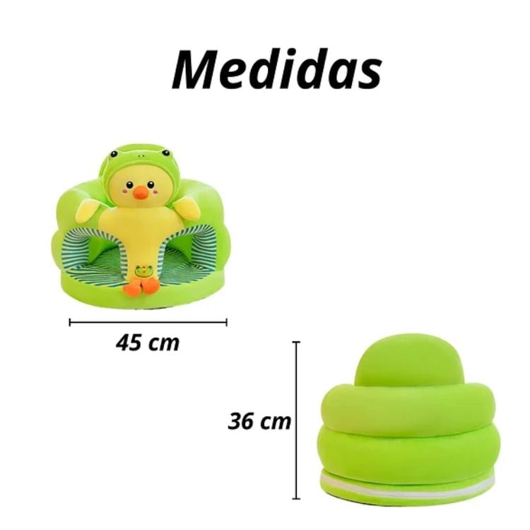 ASIENTO CRUSEC BEBÉ ACOLCHADO PELUCHE SEGURIDAD ANTICAIDA ROSA - 2