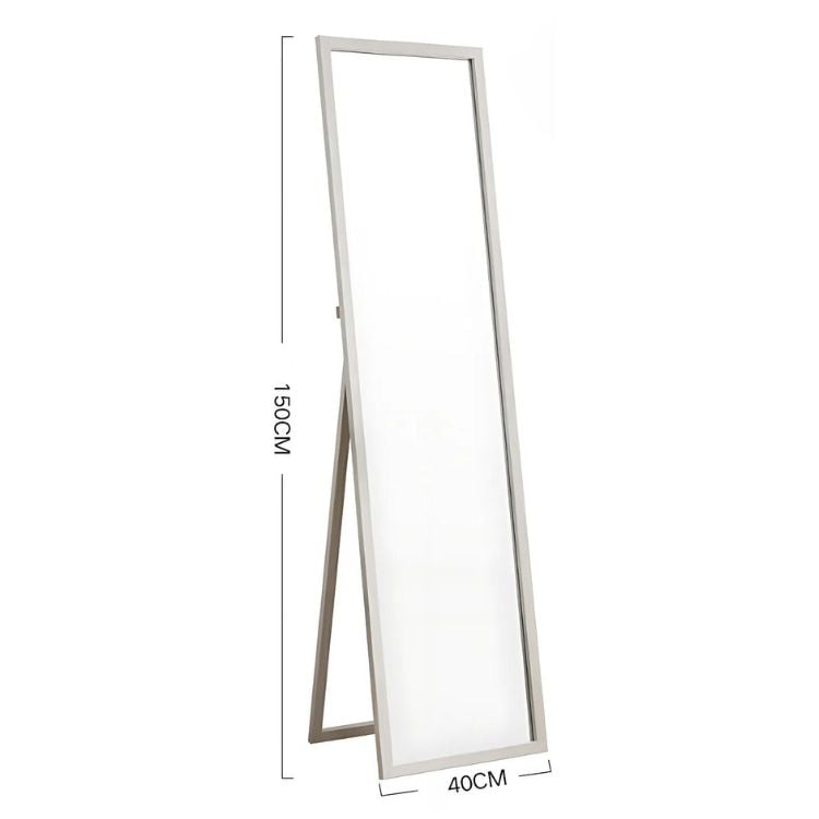 ESPEJO CRUSEC M1 CUERPO ENTERO 150X40 CM BASE PLEGABLE ESTILO JAPONES MADERA - 2