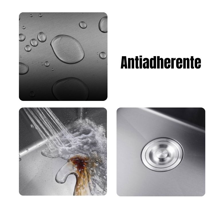LAVAPLATOS MATE ACERO INOXIDABLE 44x28 ENCASTRE - 6