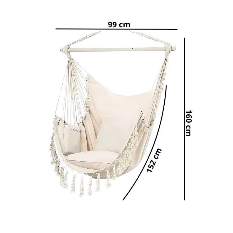 SILLA CRUSEC M1 HAMACA COLGANTE ELEGANTE ESTILO BOHO MODERNA - 3