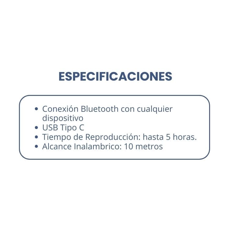AUDIFONOS TOUCH INALAMBRICOS CLIP CON REDUCCION DE RUIDO - 5