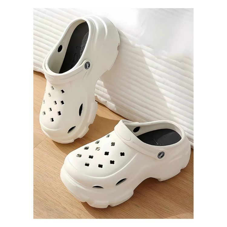 CROCS MUJER CRUSEC BLANCO ZUECO CALZADO FEMENINO DE SUELA GRUESA - 3