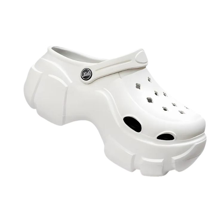 CROCS MUJER CRUSEC BLANCO ZUECO CALZADO FEMENINO DE SUELA GRUESA - 5