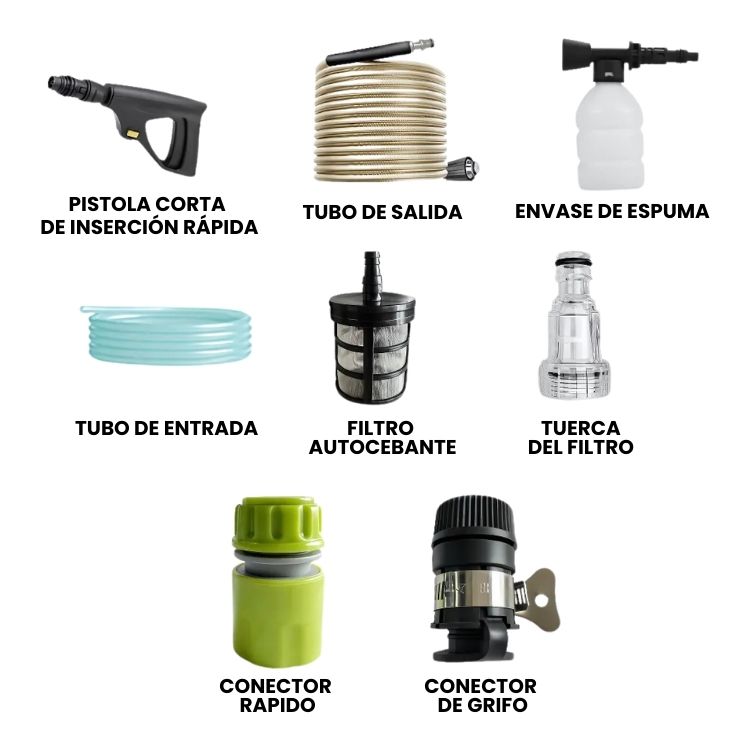 HIDROLAVADORA DE ALTA PRESIÓN 2400W HIDROJET POTENTE 220V - 3
