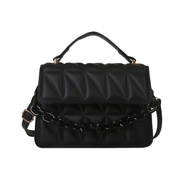 CARTERA DE DAMA 20X7.5X15CM CON DISEÑO CADENA ELEGANTE - 2