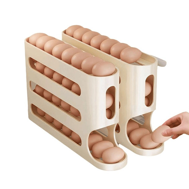PACK 2 SOPORTE DE HUEVOS 4 NIVELES DESLIZANTE - 1