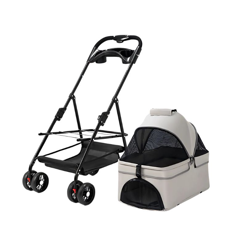 COCHE PARA MASCOTAS RAZA PEQUEÑA PLEGABLE 20KG - 2