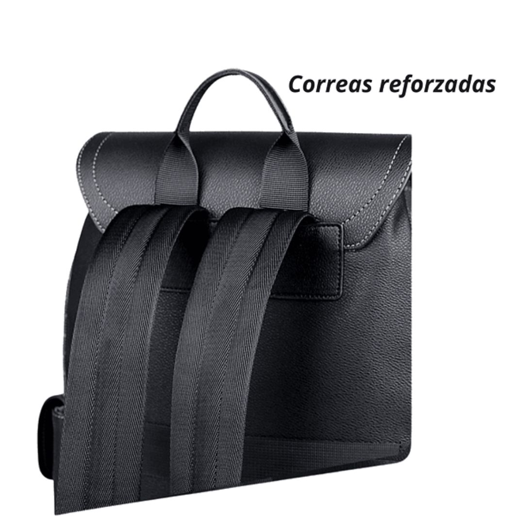 Mochila De Cuero Sintético Impermeable Viajes Universidad Trabajo - 4