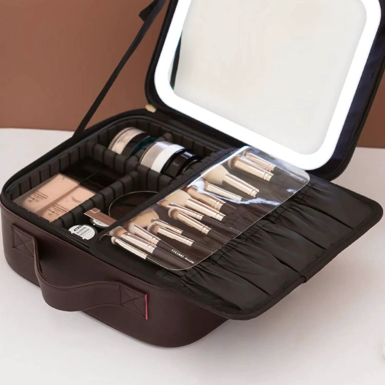 COSMETIQUERO CON ESPEJO LUZ LED COMPARTIMIENTOS - 6