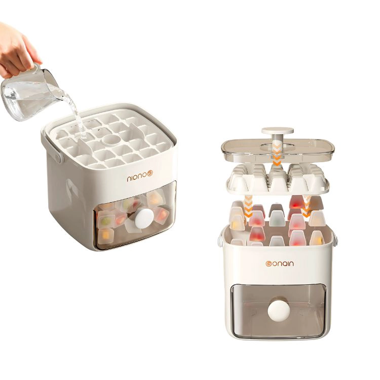 NEVERA PORTATIL CUBETA 24 HIELOS CON DISPENSADOR - 3