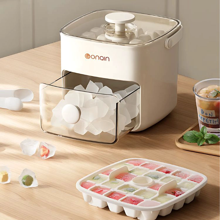 NEVERA PORTATIL CUBETA 24 HIELOS CON DISPENSADOR - 5