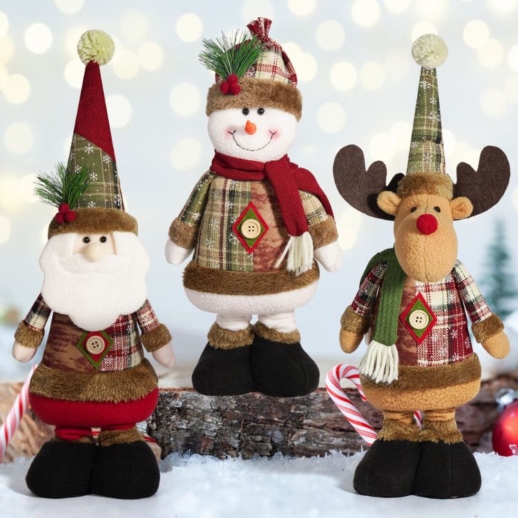 SET 3 ADORNOS NAVIDEÑOS MUÑECOS EXTENSIBLES - 5