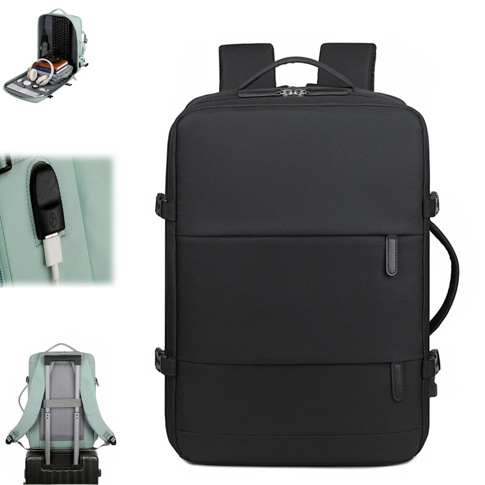 MOCHILA DE VIAJE O ESCOLAR MULTIFUNCIONAL - NEGRO - 1
