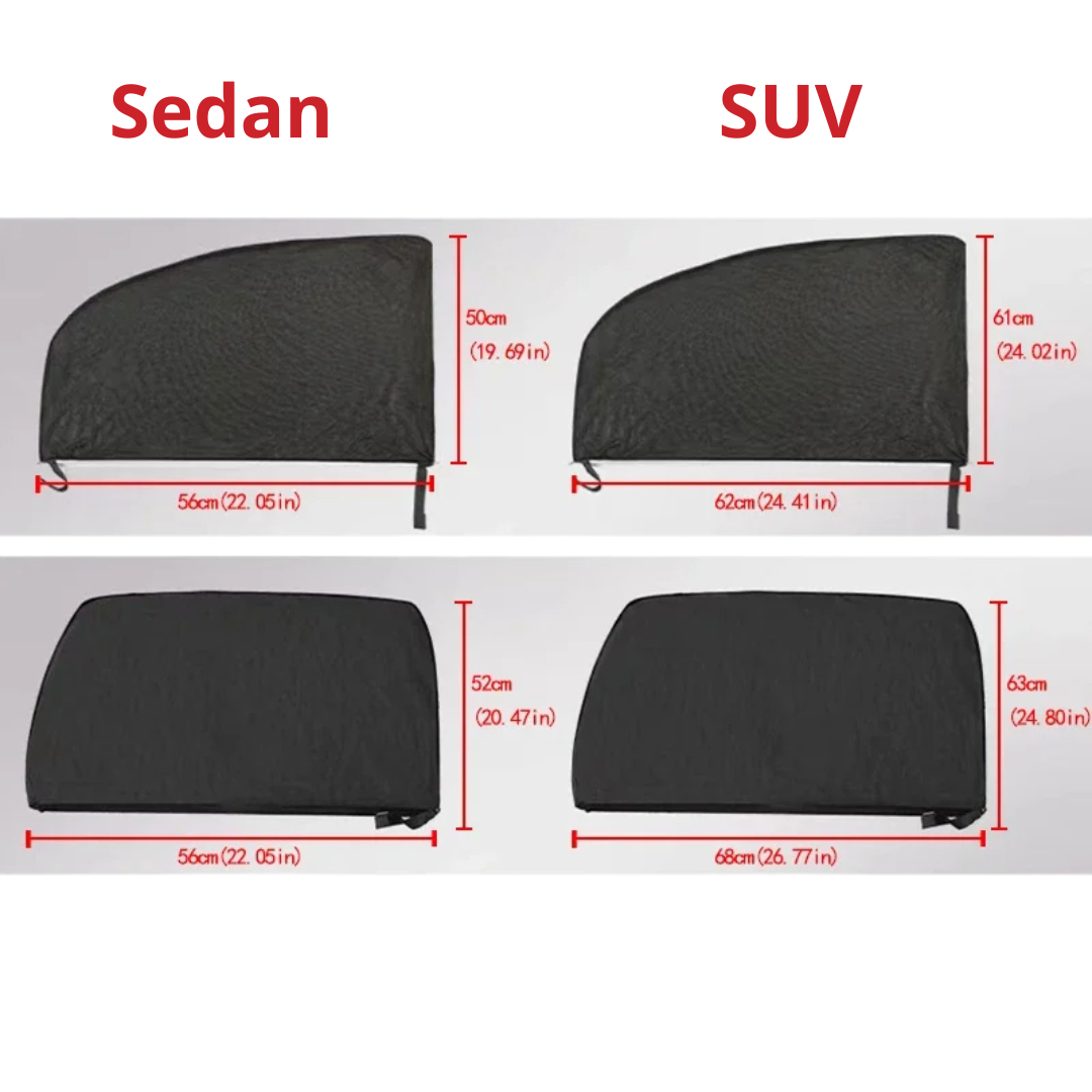 SET DE 4 MOSQUITEROS PARA VENTANAS DE AUTOS - 6