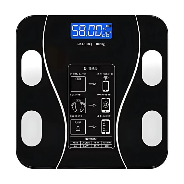 BALANZA CRUSEC BASCULA PESA DIGITAL BLUETOOTH INTELIGENTE SMART BLANCO - 1
