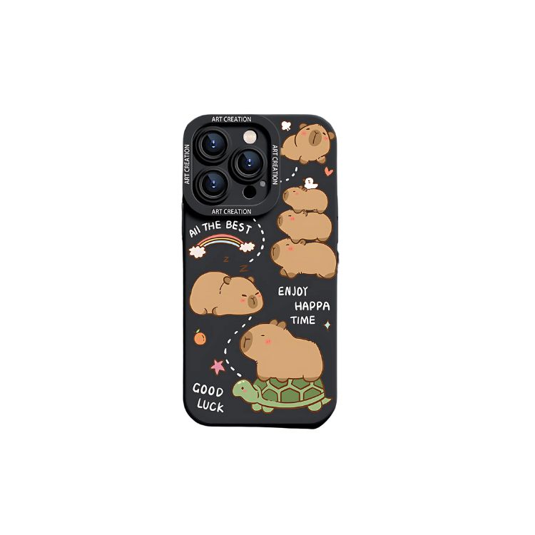 CRUSEC CARCASA IPHONE 16 PRO CRUSEC FUNDA SILICONA CAPIBARA ANTIGOLPES ROSA