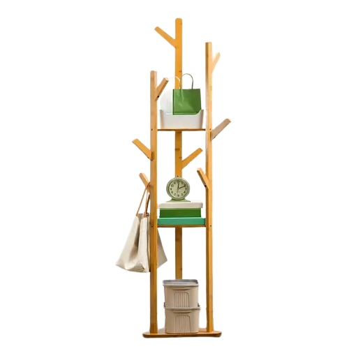 PERCHERO CRUSEC M1 TRIANGULAR COLGADOR BAMBOO MINIMALISTA 170X36CM MADERA - 2