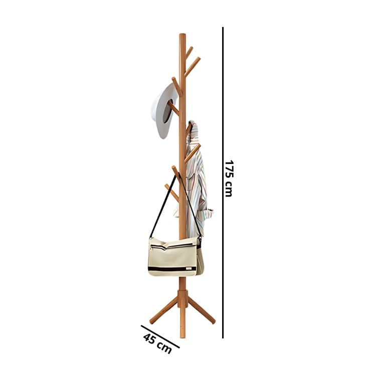 PERCHERO CRUSEC M1 PIE COLGADOR SIMPLE ORGANIZADOR 175X45 MADERA - 2