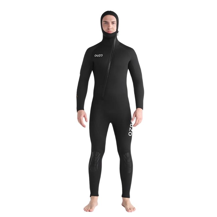 TRAJE DE NEOPRENO PESCA SURF BUCEO NATACIÓN 5MM CON CAPUCHA - 1