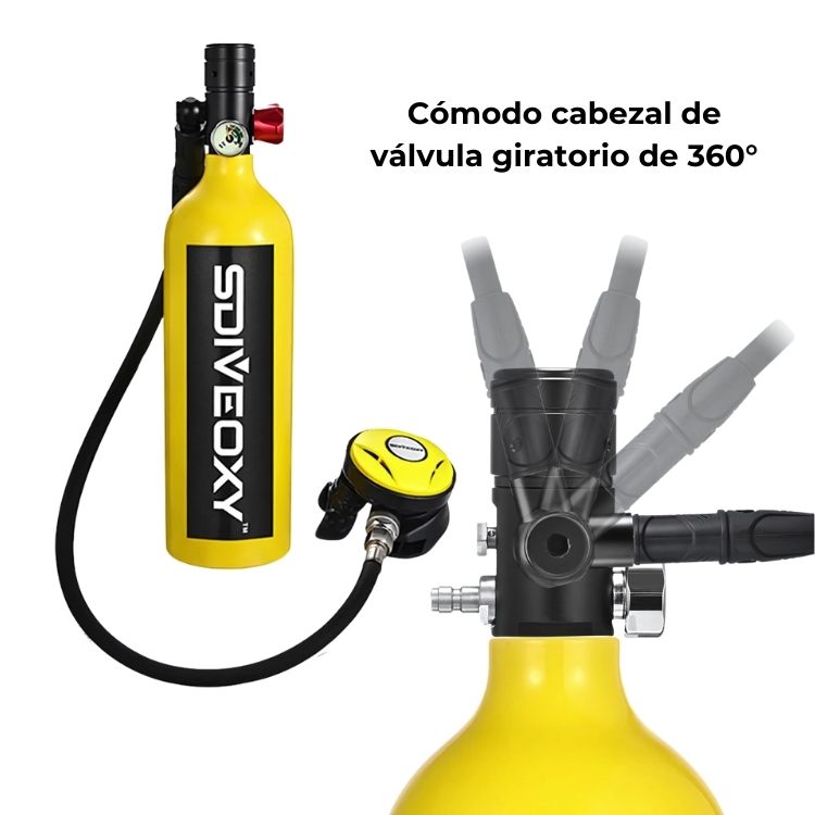 KIT BUCEO TANQUE DE OXÍGENO NATACIÓN, DEPORTES ACUATICOS - 2