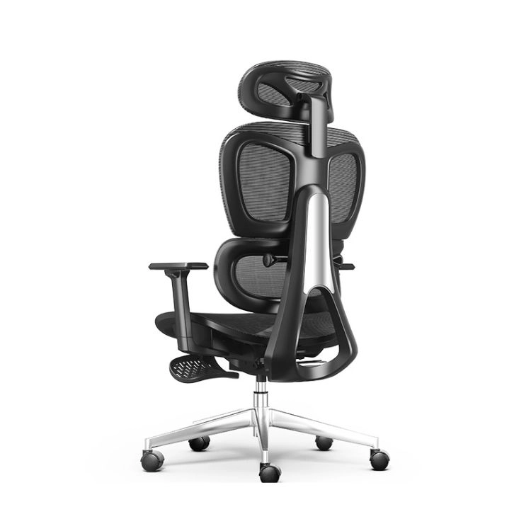 SILLA OFICINA ÉLITE ERGONÓMICA SOPORTE LUMBAR CERVICAL AJUSTABLE - NEGRO - 2