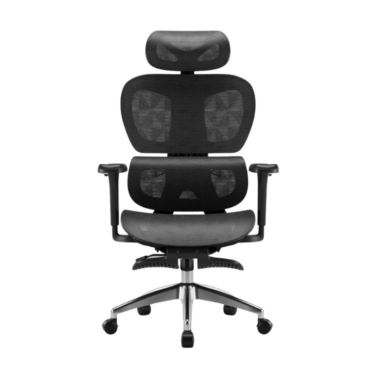 SILLA OFICINA ÉLITE ERGONÓMICA SOPORTE LUMBAR CERVICAL AJUSTABLE - NEGRO - 3