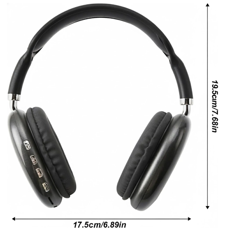 AUDÍFONOS DIADEMA GAMER P9 BLUETOOTH - NEGRO - 3