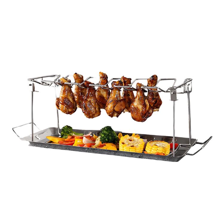 SOPORTE ASAR Y AHUMAR ALITAS DE POLLO HORNO ELÉCTRICO - 1