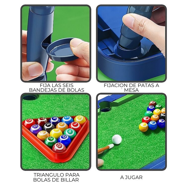 MESA DE POOL PARA NIÑOS MINI BILLAR DE JUGUETE - 4