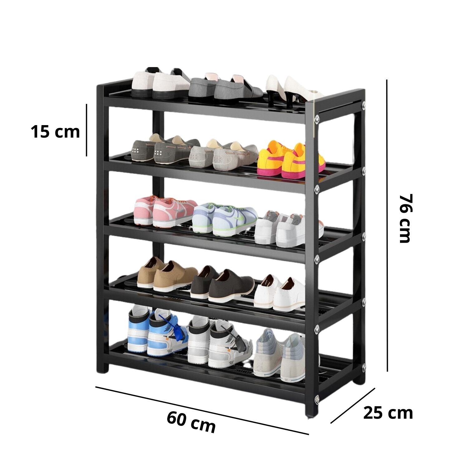 ZAPATERO 5 NIVELES MUEBLE ORGANIZADOR ALMACENAMIENTO ROPA - 6