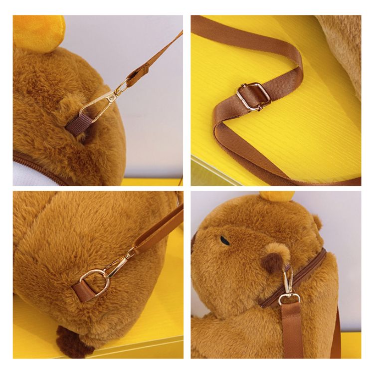 MOCHILA DE FELPA CAPIBARA KAWAII PARA NIÑOS UNISEX - 4