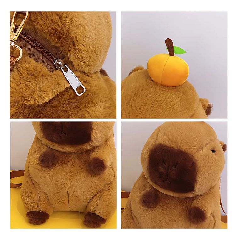 MOCHILA DE FELPA CAPIBARA KAWAII PARA NIÑOS UNISEX - 5