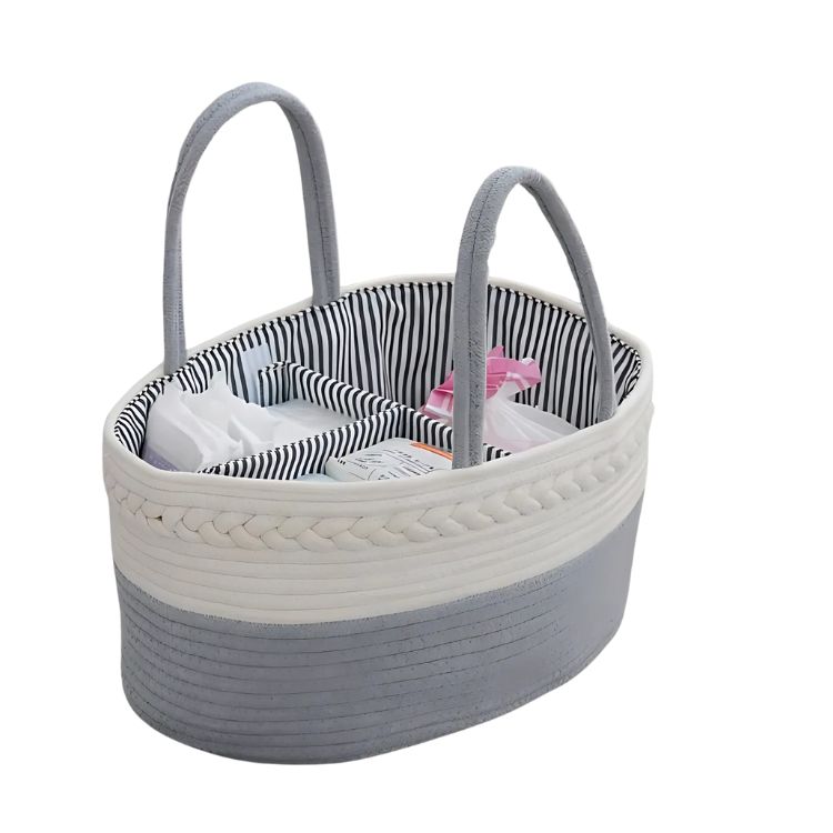 CESTO ORGANIZADOR HOGAR O PICNIC FAMILIAR TEJIDO - 1