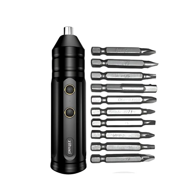 DESTORNILLADOR RECARGABLE PORTÁTIL CON ACCESORIOS - 1