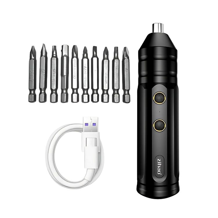 DESTORNILLADOR RECARGABLE PORTÁTIL CON ACCESORIOS - 2