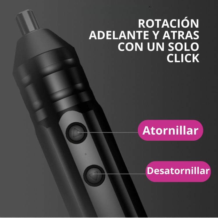 DESTORNILLADOR RECARGABLE PORTÁTIL CON ACCESORIOS - 5
