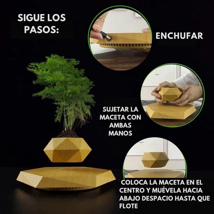 MACETERO CON LEVITACIÓN MAGNÉTICA DECORACIÓN MODERNA - 5