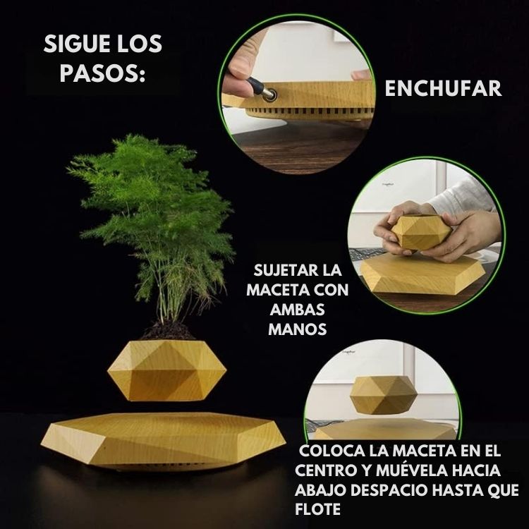 MACETERO CON LEVITACIÓN MAGNÉTICA DECORACIÓN MODERNA - 5