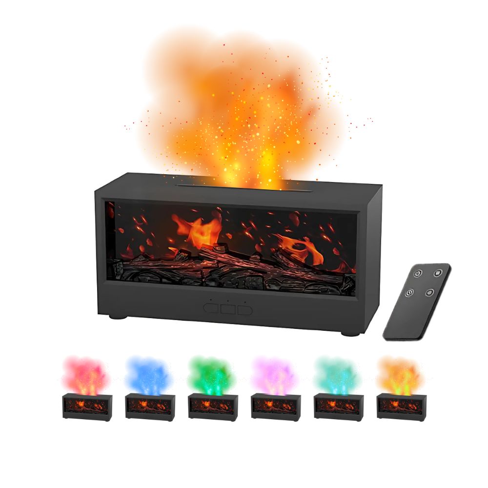 HUMIDIFICADOR ESTILO CHIMENEA AROMATERAPIA USB - 1