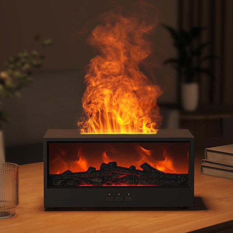 HUMIDIFICADOR ESTILO CHIMENEA AROMATERAPIA USB - 3