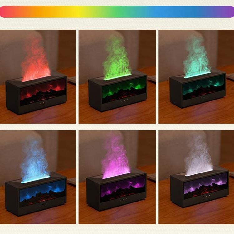 HUMIDIFICADOR ESTILO CHIMENEA AROMATERAPIA USB - 4