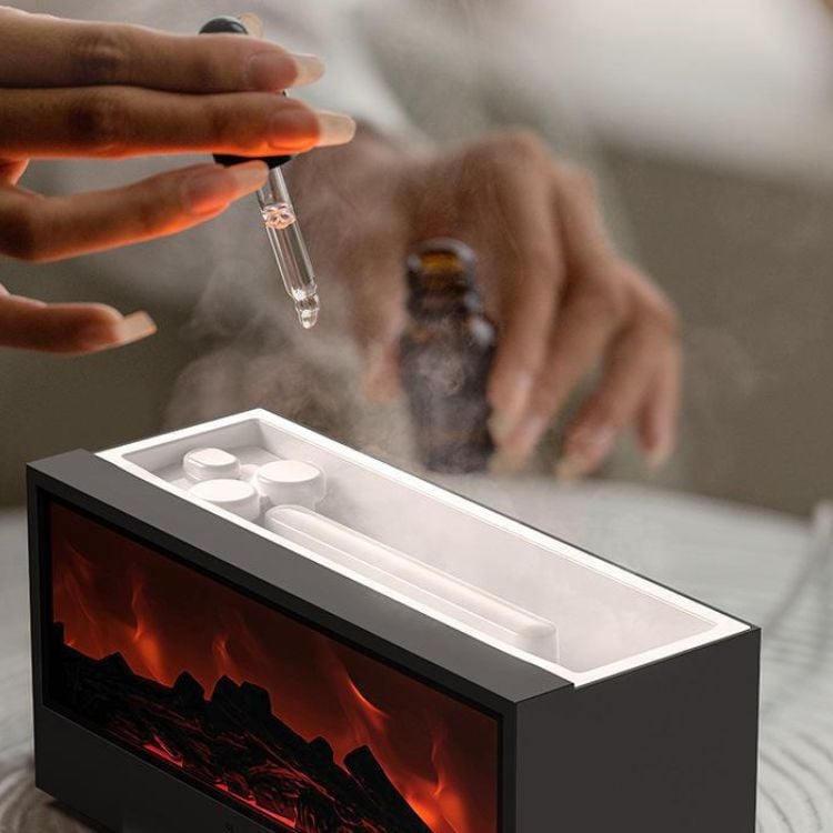 HUMIDIFICADOR ESTILO CHIMENEA AROMATERAPIA USB - 5