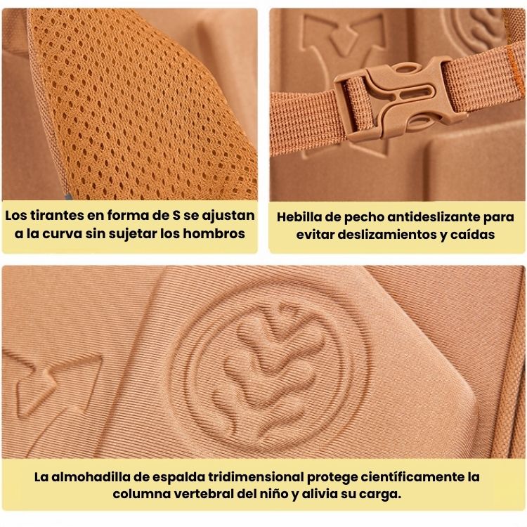 MOCHILA CAPIBARA GRAN CAPACIDAD COMPARTIMIENTOS Y ACCESORIOS - 5