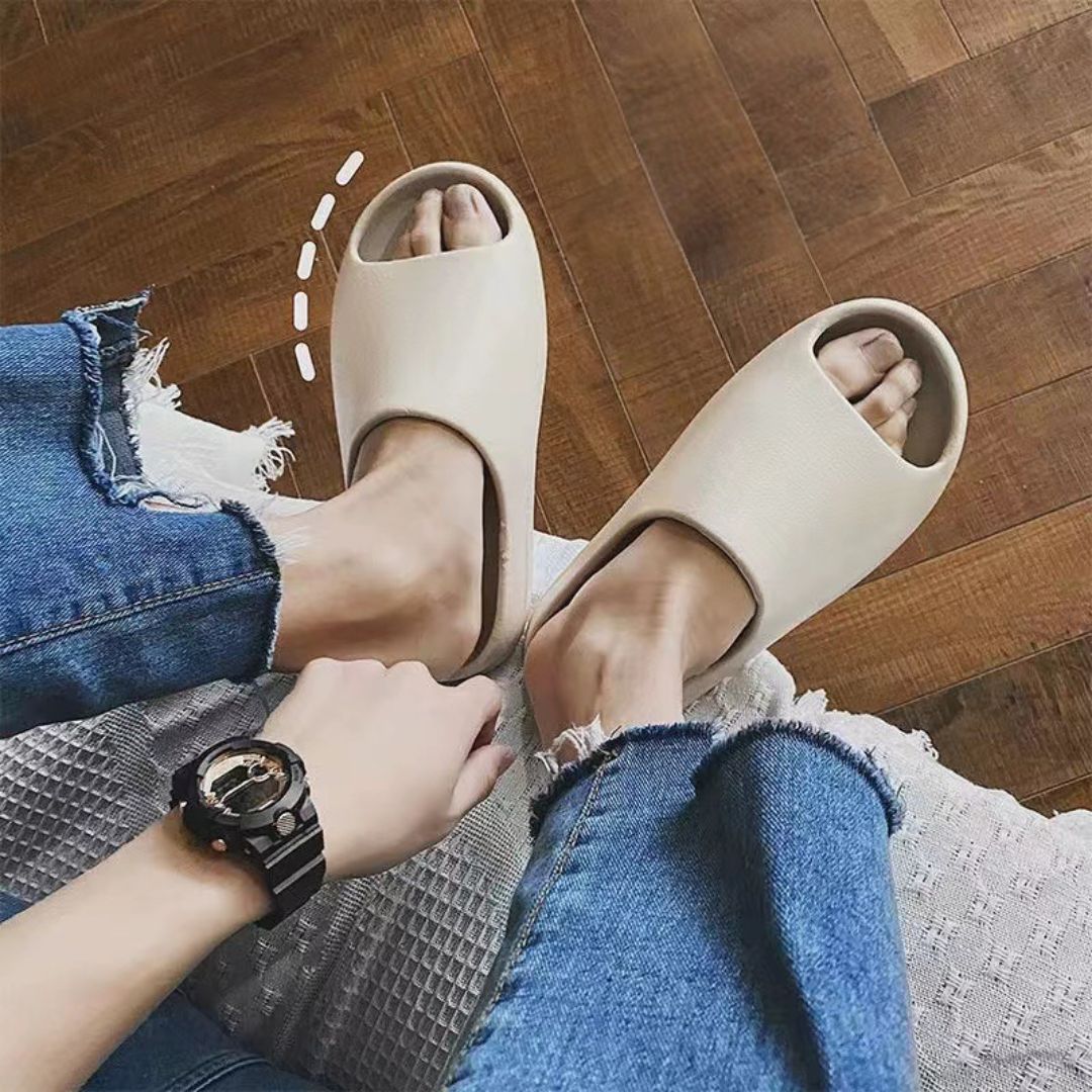 SANDALIA CONFORT HOGAR UNISEX MINIMALISTA RESISTENTE BEIGE - 2
