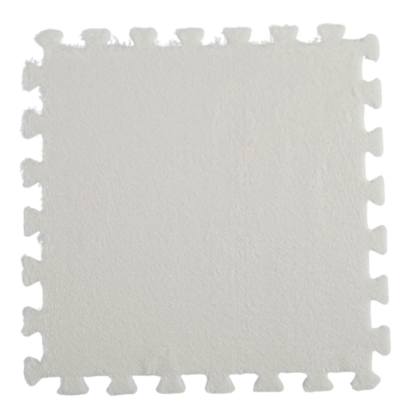 Pack 6 Alfombras Rompecabezas Felpa Shaggy 30x30 cm Armables - 2