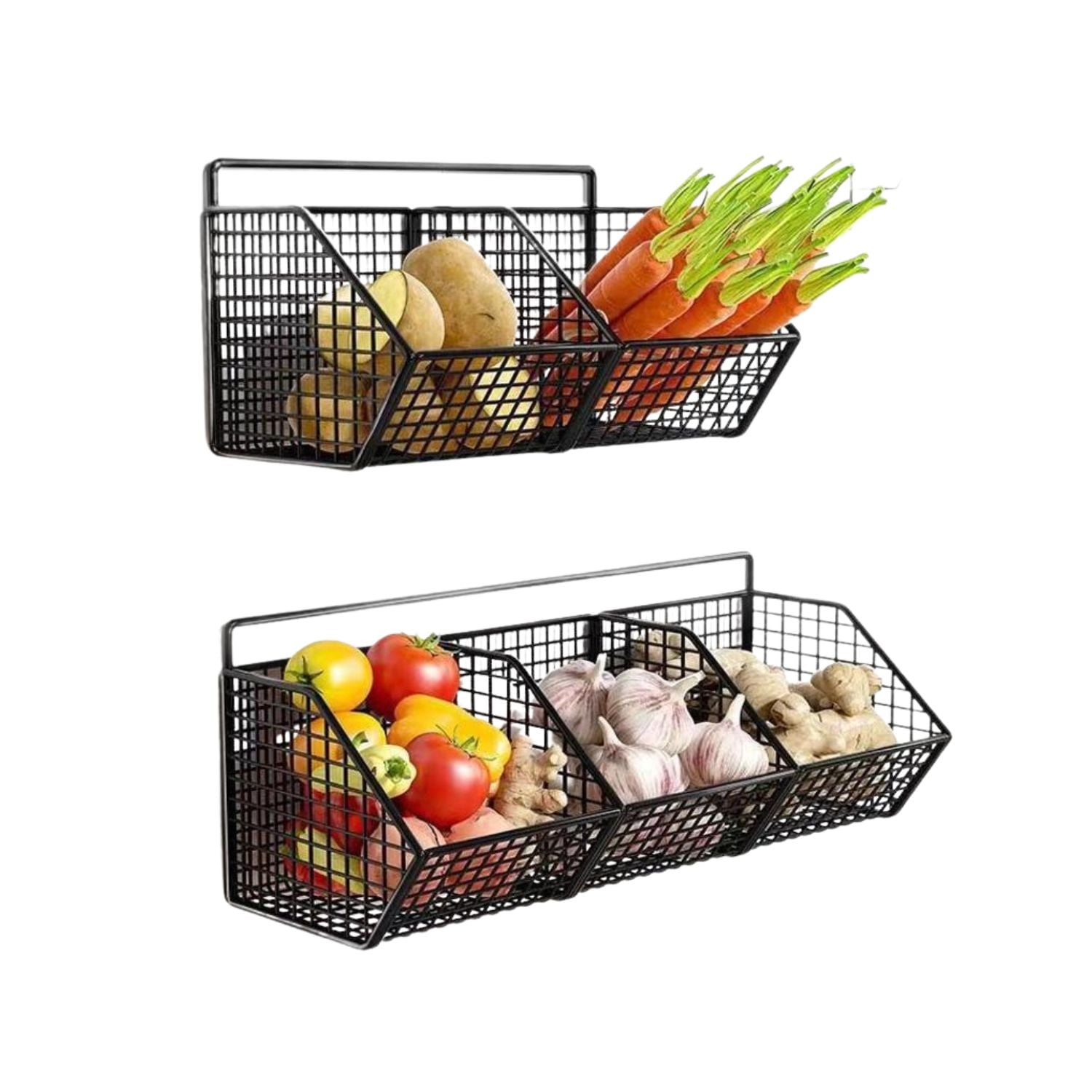 CESTAS DE ALMACENAMIENTO FLOTANTE PARA VERDURAS FRUTAS PARED - 1