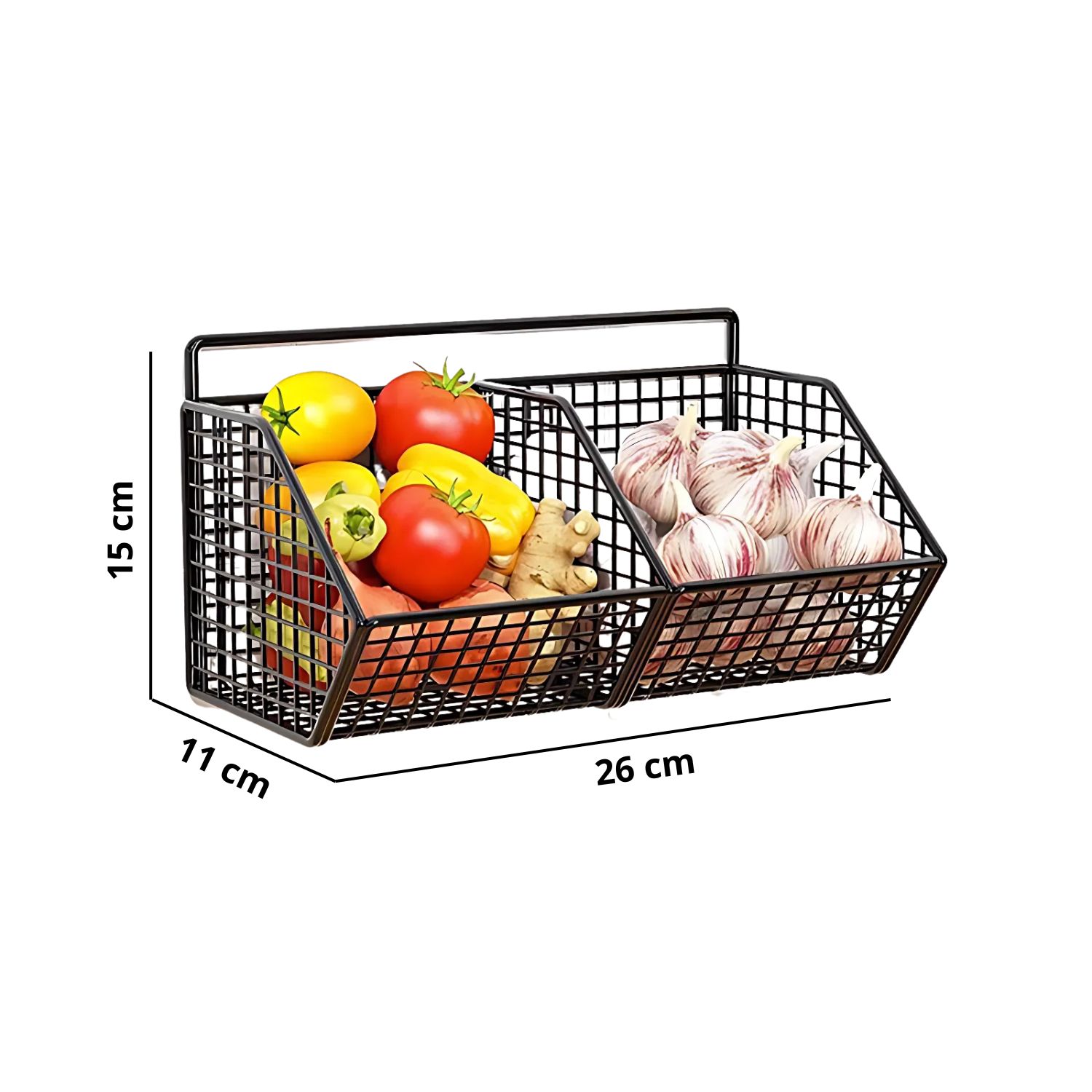 CESTAS DE ALMACENAMIENTO FLOTANTE PARA VERDURAS FRUTAS PARED - 2