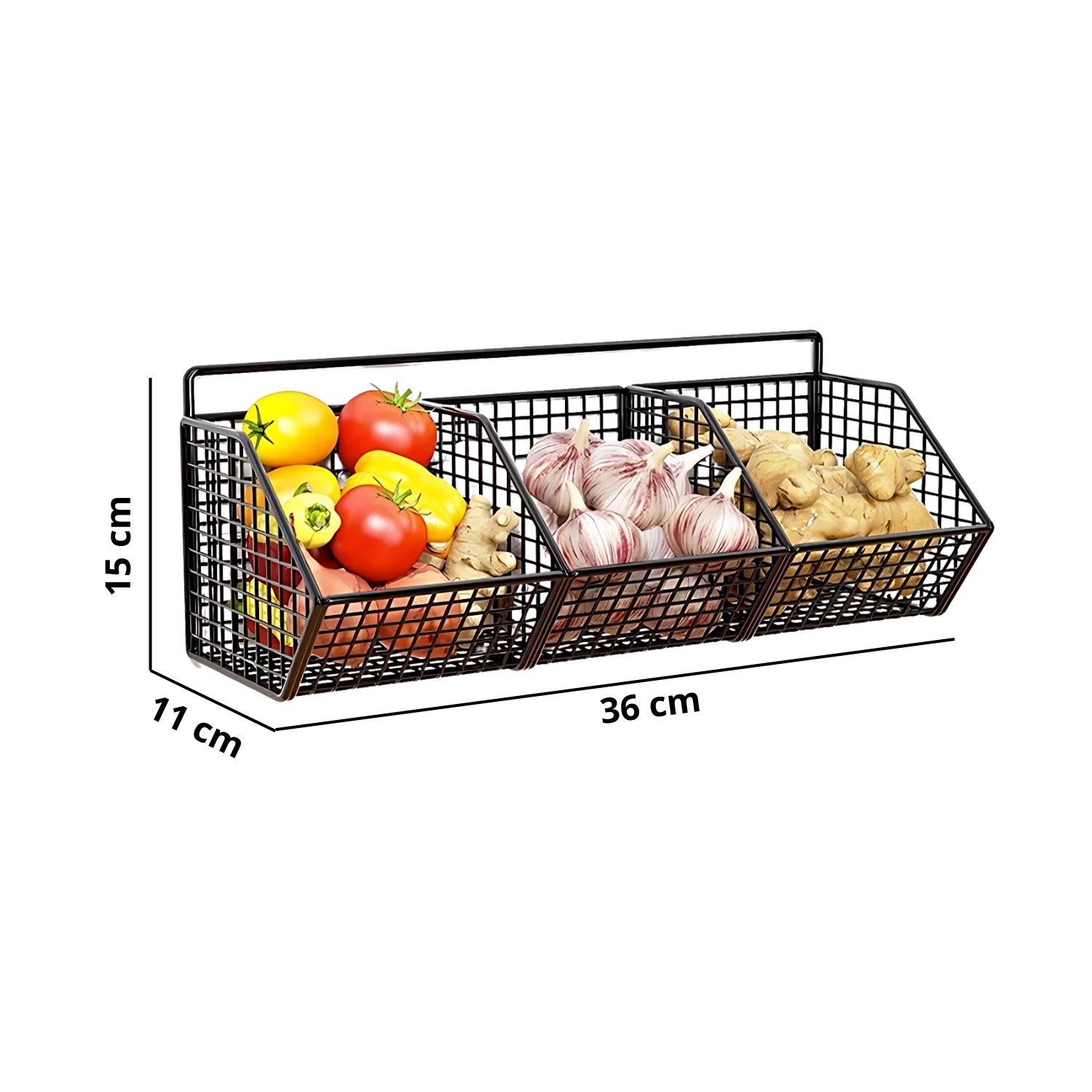 CESTAS DE ALMACENAMIENTO FLOTANTE PARA VERDURAS FRUTAS PARED - 3