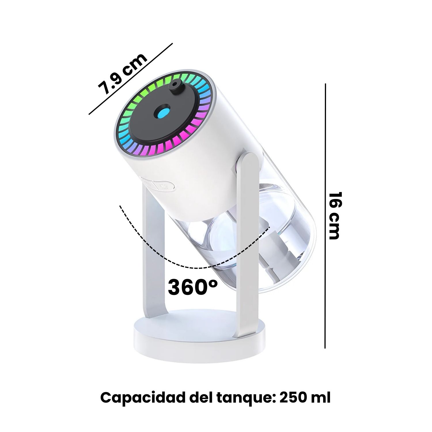 HUMIDIFICADOR USB CON PROYECCIÓN LUZ CIELO ESTRELLAS PORTÁTIL - 7