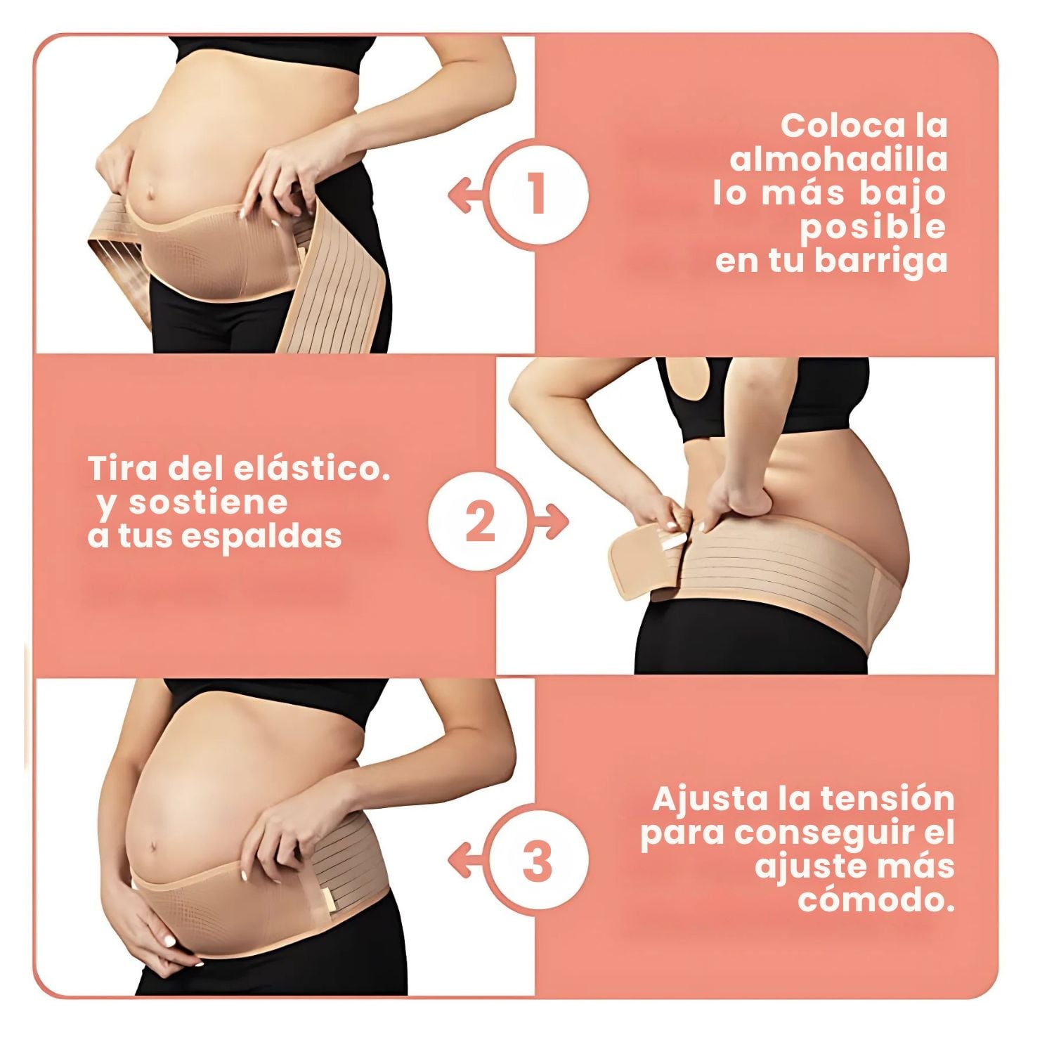 FAJA PREPARTO CINTURON AJUSTABLE SOPORTE MATERNAL EMBARAZO - 4